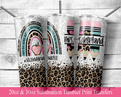 Second Grade Life - Sublimation Tumbler Transfer Print For 20 oz Tumblers - 30oz Tumbler - Ready To press -Heat Transfers