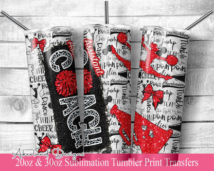 Red Assistant Cheer COACH Sublimation Tumbler Transfer Print 20 oz -30 oz Tumbler - Ready To press - Heat Transfers