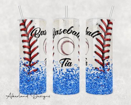 Baseball Tia Sublimation Tumbler Transfer Print For 20 oz Tumblers - 30 oz Tumblers - Ready To press - Heat Transfers