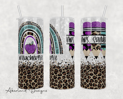 Teacher Sublimation Tumbler Transfer Print For 20 oz Tumblers - 30 oz Tumblers - Ready To press - Heat Transfers