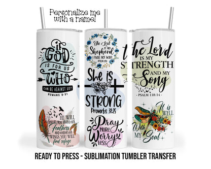 Bible Church Sublimation Tumbler Transfer Print For 20 oz Tumbler - 30 oz Tumbler - Ready To press - Heat Transfers