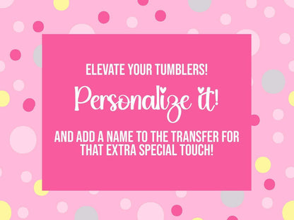 Add a name to personalize your sublimation transfer.