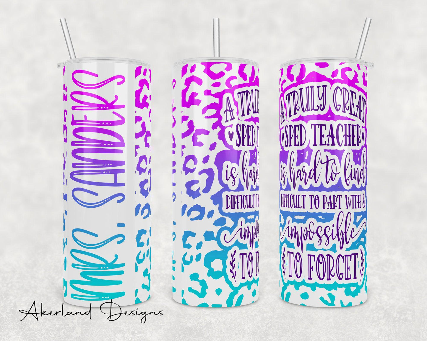 Special Ed Sublimation Tumbler Transfer Print For 20 oz Tumblers - 30 oz Tumblers - Ready To press - Heat Transfers