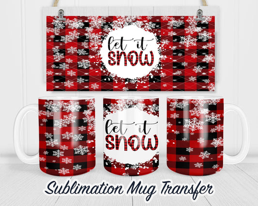 Christmas - Sublimation Transfer Print For 11 oz - 15 oz Mugs - Ready To press - Heat Transfer