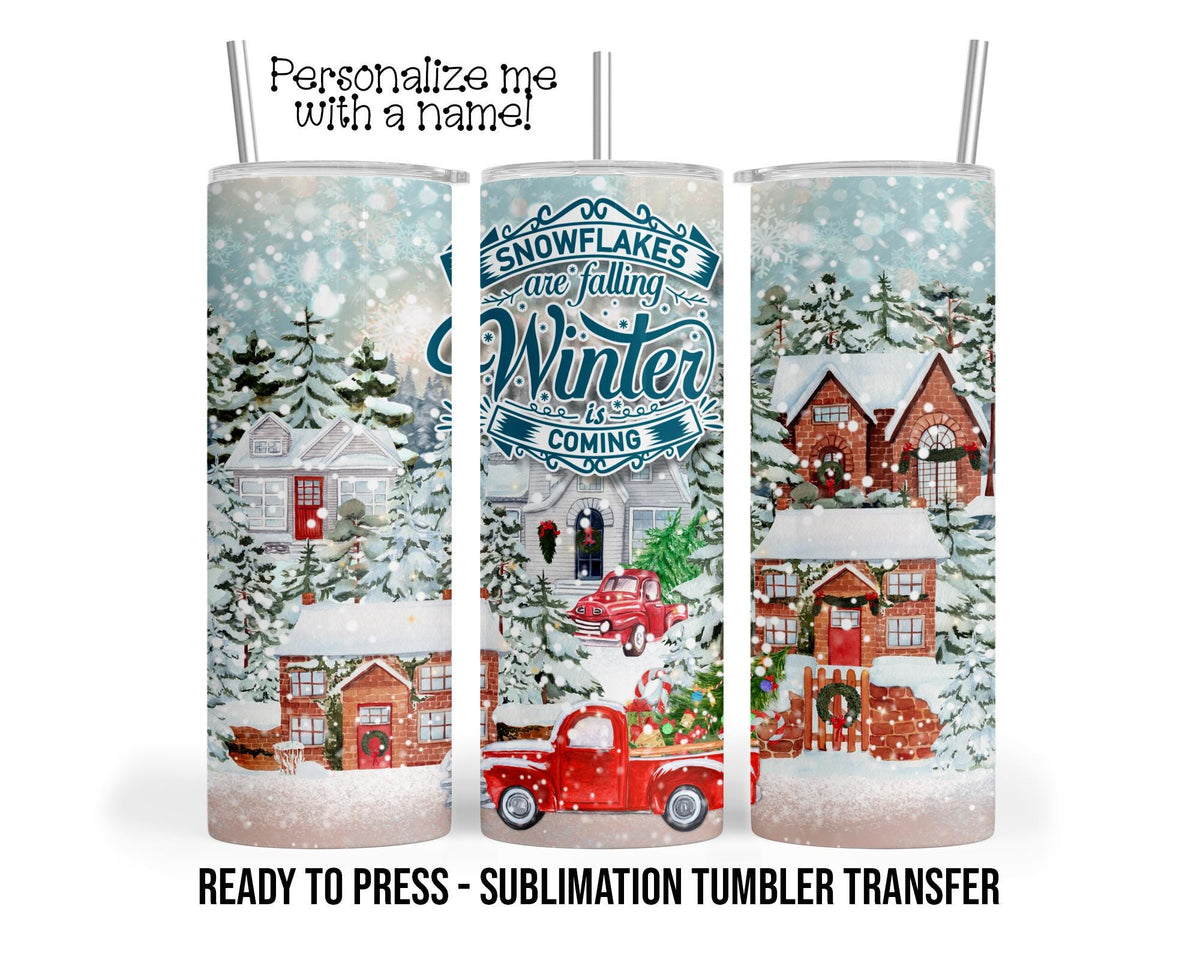Christmas Sublimation Tumbler Transfer Print For 20 oz Tumbler - 30 oz Tumbler - Ready To press - Heat Transfers