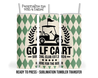 Golf Sublimation Transfer Print For 20 oz Tumbler - 30 oz Tumbler - Ready To press - Heat Transfers