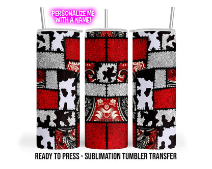 Personalized Valentines Day Tumbler Wrap, Ready to Press Sublimation Transfer