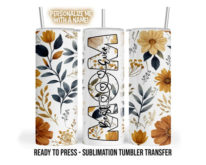 Best Mom Ever Sublimation Transfer Print For 20 oz - 30 oz Tumbler - Ready To press - Heat Transfers