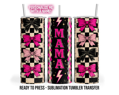 Sublimation Tumbler Transfer Print 20oz Tumbler, Ready To press Heat Transfer, MAMA Wraps, Coquette Vintage Distressed Transfer