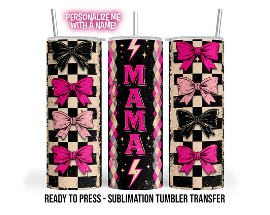 Sublimation Tumbler Transfer Print 20oz Tumbler, Ready To press Heat Transfer, MAMA Wraps, Coquette Vintage Distressed Transfer