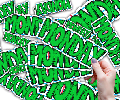 Custom Classroom Magnets, White Board, TBR Cart Magnets Green Ruler Theme