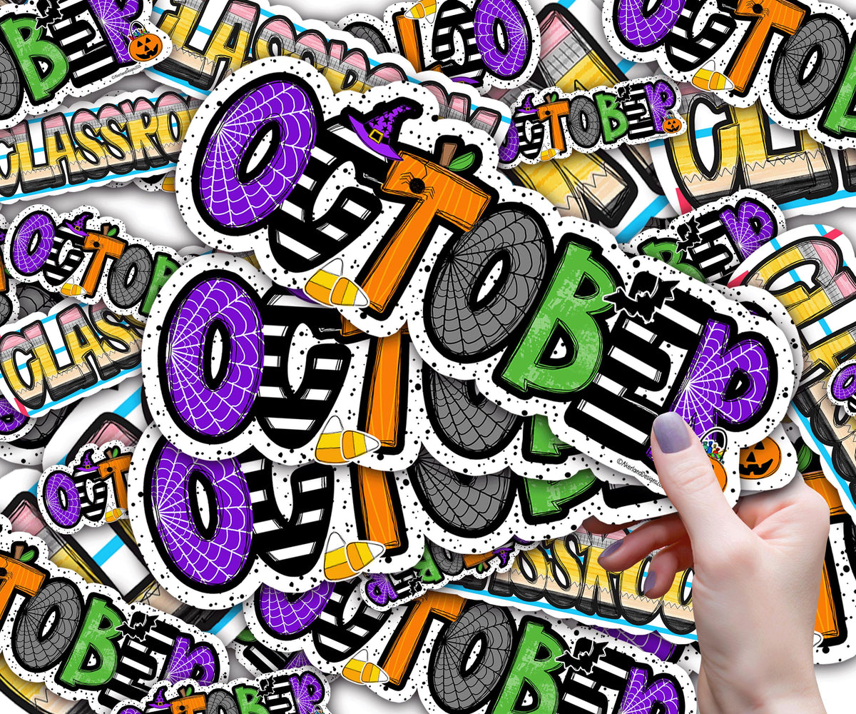 Halloween Calendar Magnet for Classroom Whiteboard, October Classroom Magnets, Teacher Supplies for School