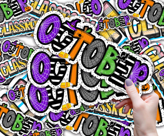 Halloween Calendar Magnet for Classroom Whiteboard, October Classroom Magnets, Teacher Supplies for School