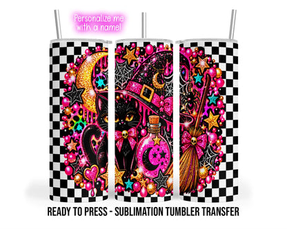 Halloween 90's Theme Sublimation Tumbler Transfer Print 20oz Tumbler, Ready To press Heat Transfer