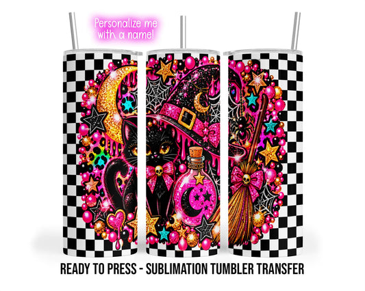 Halloween 90's Theme Sublimation Tumbler Transfer Print 20oz Tumbler, Ready To press Heat Transfer