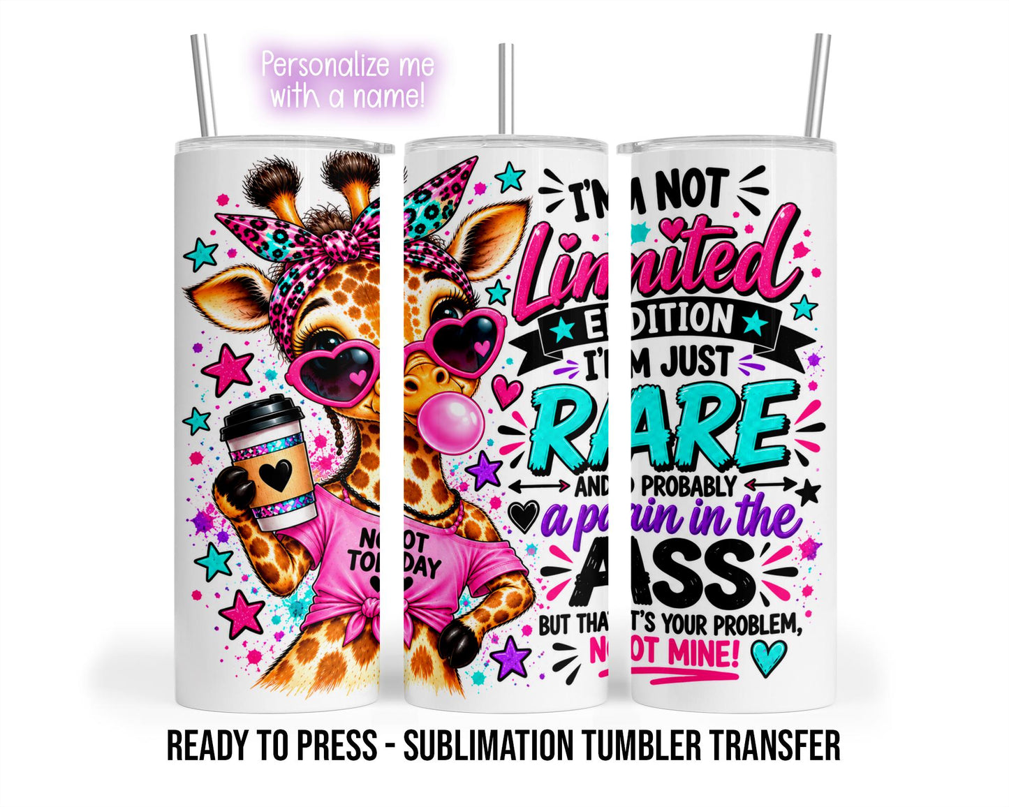 Sublimation Tumbler Transfer Print 20oz Tumbler, Ready To press Heat Transfer.