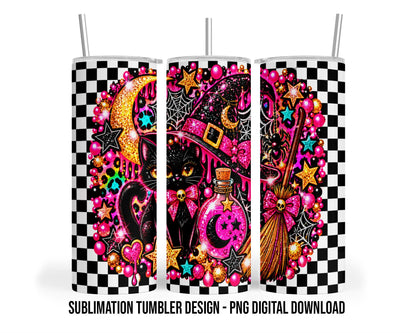90's Halloween Theme Sublimation 20oz Sublimation Tumbler Design - PNG Digital Download
